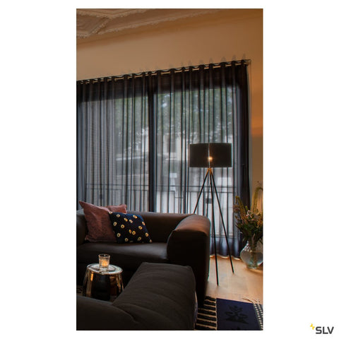 FENDA E27 lampa de podea,negru mat