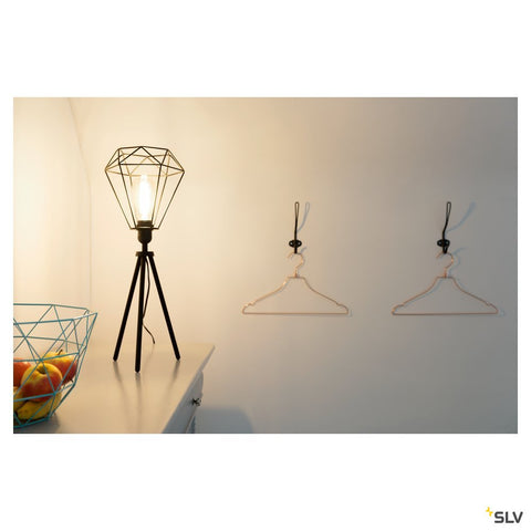 FENDA E27 lampa de masa,negru matc