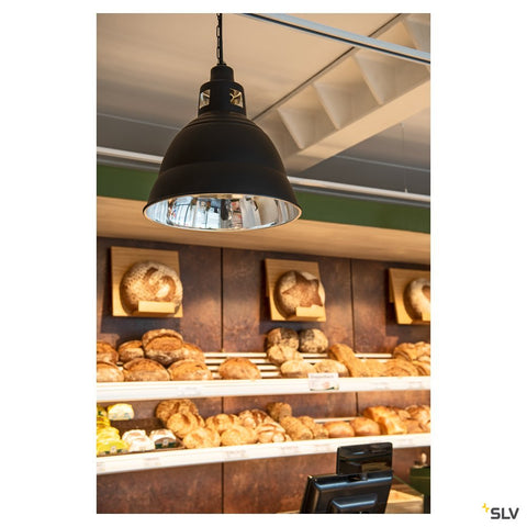 PARA 380 reflector luminaire, black, E27, max. 260W