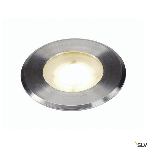 DASAR FLAT 230V LED, round, 4,3W LED, warmwhite, stainless