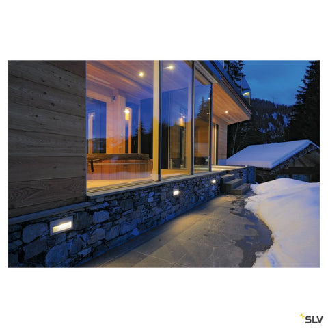 BRICK LED aplica, gri argintiu, cald-alb LED