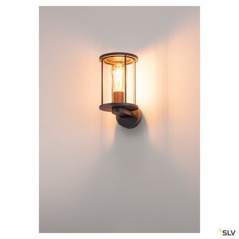 exterior LANTERN perete,rosu, antr., klares sticla