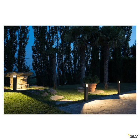 LOGS 70 stâlp pitic, pătrat, antracit, 6W LED, alb cald