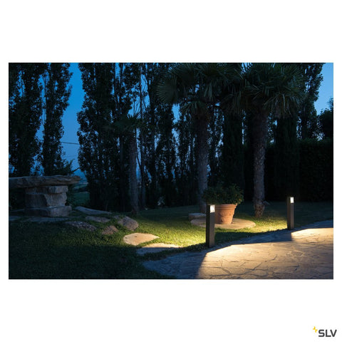 LOGS 70 stâlp pitic, pătrat, antracit, 6W LED, alb cald