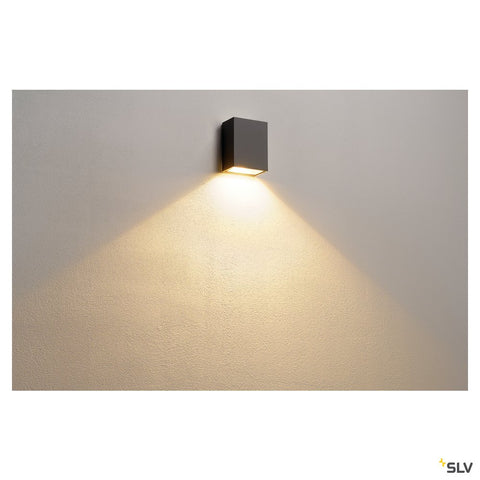 QUAD 1 XL LED de perete, 3,2W, 3000K, patrat, anthracit