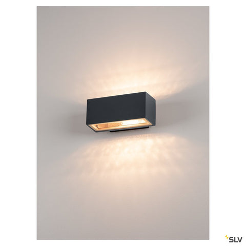 BOX R7s lampă de perete, pătrat, antracit, R7s, max. 80W