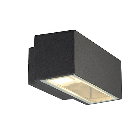 BOX R7s lampă de perete, pătrat, antracit, R7s, max. 80W