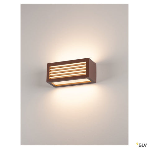 BOX-L E27 lampă de perete, pătrat, ruginiu, E27, max. 18W