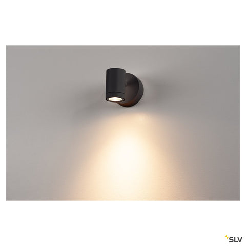 HELIA WALL LED 8W, 3000K, IP55, nisipos anthracit, downlight
