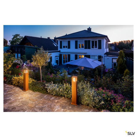 RUSTY 70 LED patrat de exterior 3000K IP55, fier ruginiu