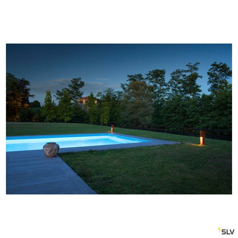 RUSTY 50 LED SLOT de exterior, 3000K, IP44, fier ruginiu