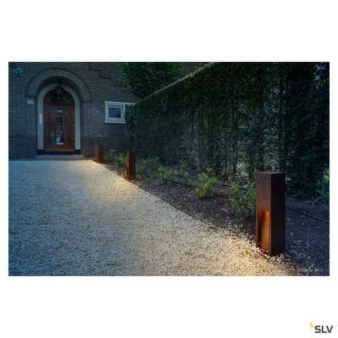 RUSTY 50 LED SLOT de exterior, 3000K, IP44, fier ruginiu