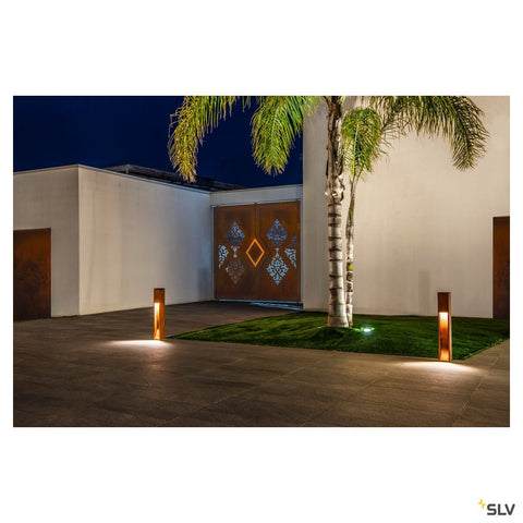 RUSTY 80 LED SLOT de exterior, 3000K, IP44, fier ruginiu