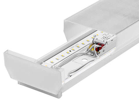 ZERO LED 1x42W, 4000K, 6042lm, Ra>80, IP40, microprism,alb
