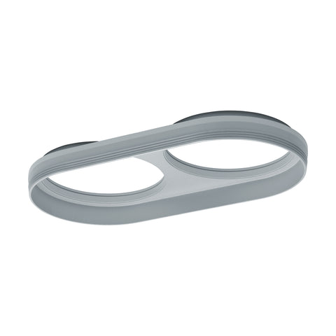 Ferronego Installation frame "111" round / 2-fach silver