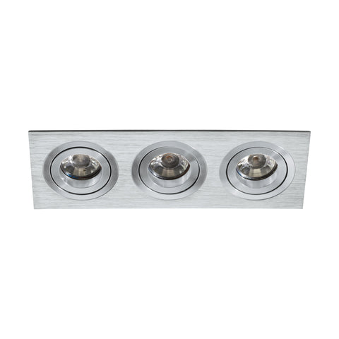 Terni Pro square / 3-fach 50W aluminium brushed IP20