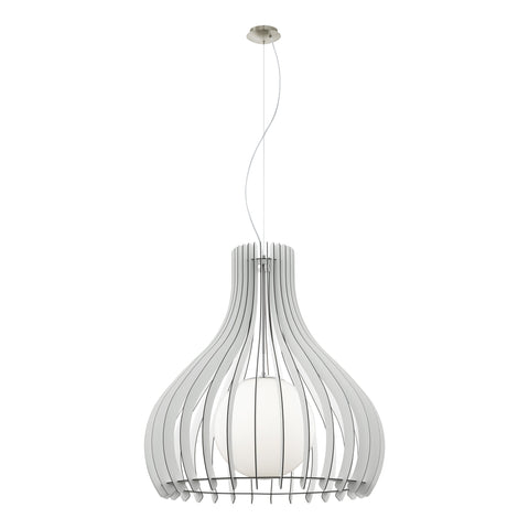 Pendant luminaire "Tindori" Ø800 60W white IP20