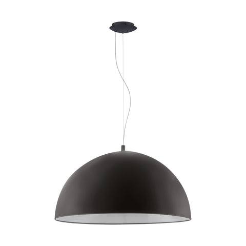 Pendant luminaire "Gaetano" 60W black IP20