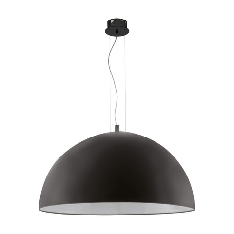 Pendant luminaire "Gaetano" 3 x 60W black IP20