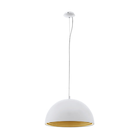 Panderas Pendant luminaire Ø500 60W white/gold IP20