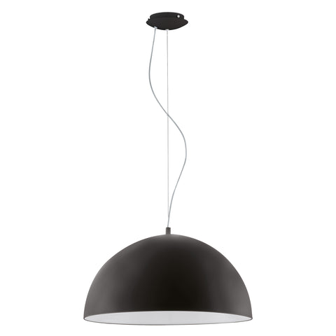 Pendant luminaire "Gaetano" 60W black IP20