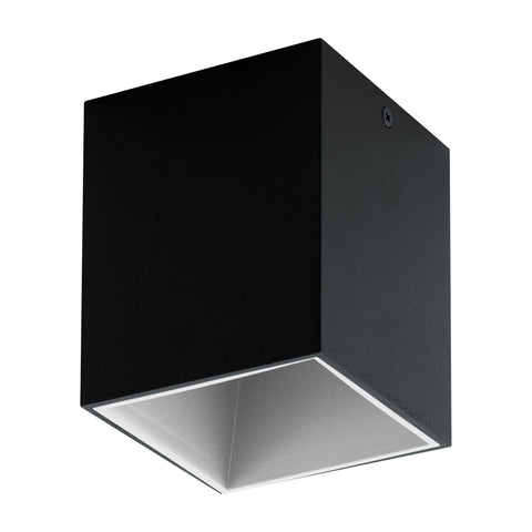 Polasso square 3,3W 3000K outside black, inside white IP20