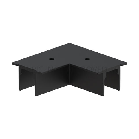 TRACK ON RECESSED COVER 3-PHASE CONNECTOR 90° DALI negru