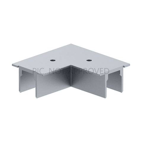TRACK ON RECESSED COVER 3-PHASE CONNECTOR 90° DALI argintiu