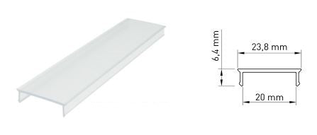 PMMA Cover TB flat / transparent 2m