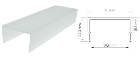 PMMA capac  MF patrat / Opal 2m