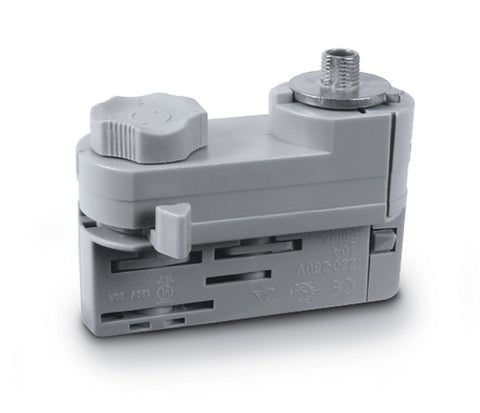 3PH- track adapter, gri, Serie albastru LINE ROUND