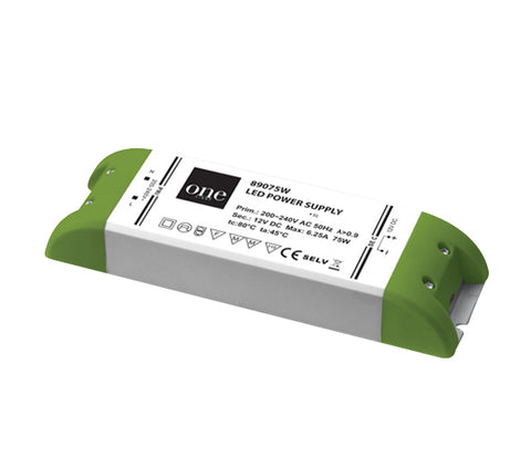 89075W, LED DRIVER 12v 0-75w INPUT 230v