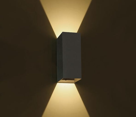Dako I Up/Down LED 2x3W, 3000K, IP54 , 400lm,antracit