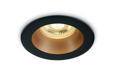 Ula 10W MR16 GU10 IP20 negru cu alama reflector