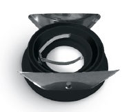 Punto-A/AL MR16, GU10, 50W IP20, BF, negru