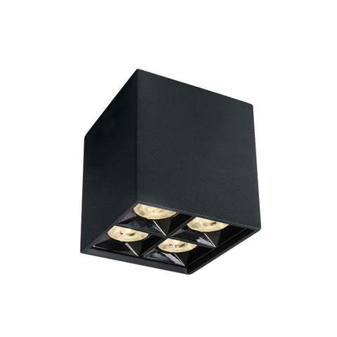 Kiko Square F LED 15W 1200lm 3000K 38° 220-240V IP20 negru