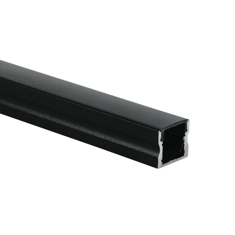 LED profil aparent aluminiu + difuzor PC negru 2m
