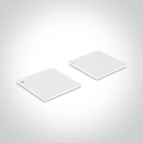 Profil Alu + capac opal PC, capace, 2m, alb