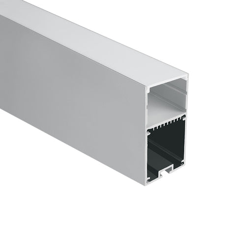 Profil Alu + capac opal PC, capace, 2m, alb