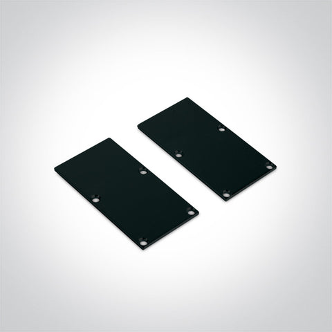 Profil Alu + capac opal PC, capace, 2m, negru