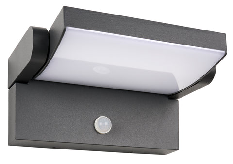 ILAS LED PIR 12,5W 750lm 3000K ECG IP54 antracit