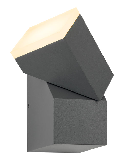 Evo LED Square Up 8W 400lm 3000K ECG IP54 antracit