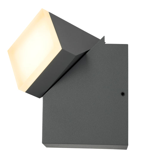 Evo LED Square Up 8W 400lm 3000K ECG IP54 antracit