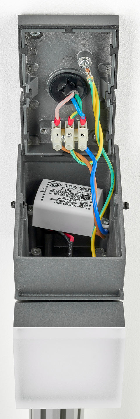 Evo LED Square Up 8W 400lm 3000K ECG IP54 antracit
