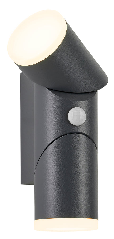 Evo LED Round Up/Down PIR 12,5W 750lm 3000K IP54 antracit