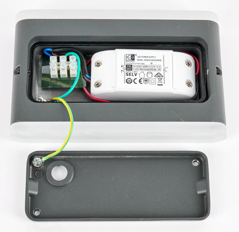 Naos LED Medium Up/Down 13W 650lm 3000K ECG IP54 antracit