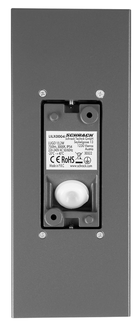 LUGO LED Square 13,2W 750lm 3000K 230V LED IP54 antracit