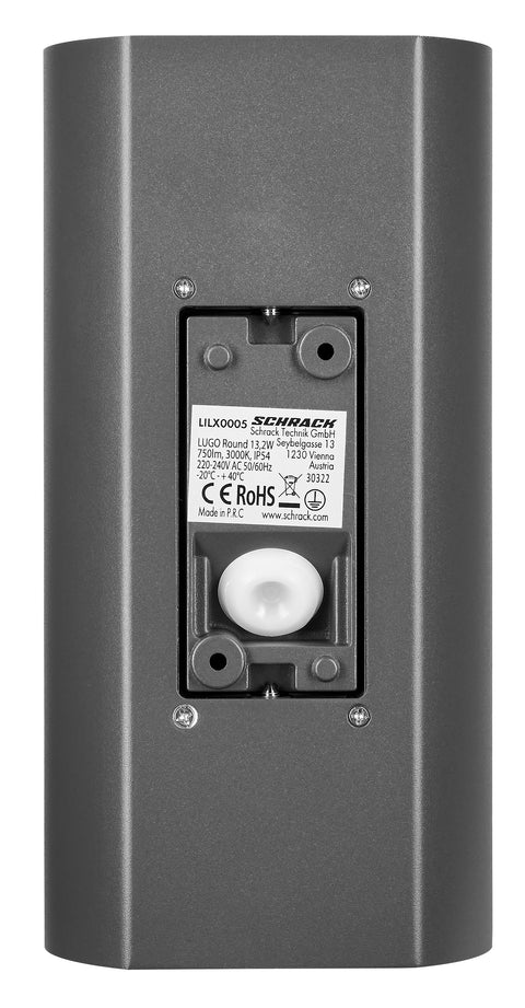 LUGO LED Round 13,2W 750lm 3000K 230V LED IP54 antracit