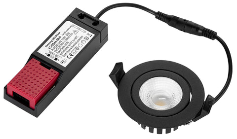PUNTO LED 8W 760lm 840 36° 230V  IP65/IP20 dim negru