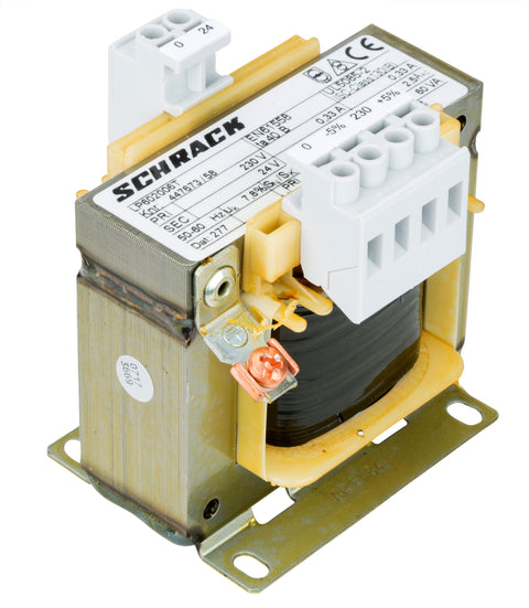 Transformator de comandă monofazat, 230V/24V, 60 VA, IP00